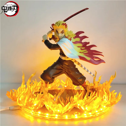 21cm Demon Slayer Figure | Rengoku Kyojuro with LED Fire Effects. Ideal for fans of Kimetsu no Yaiba, this figure adds a spectacular touch to any collection or play space. 