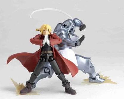 16cm Figurines Fullmetal Alchemist | Figurines articulées avec des pièces interchangeables d'Edward et Alphonse Elric. Modèles détaillés parfaits pour les collectionneurs