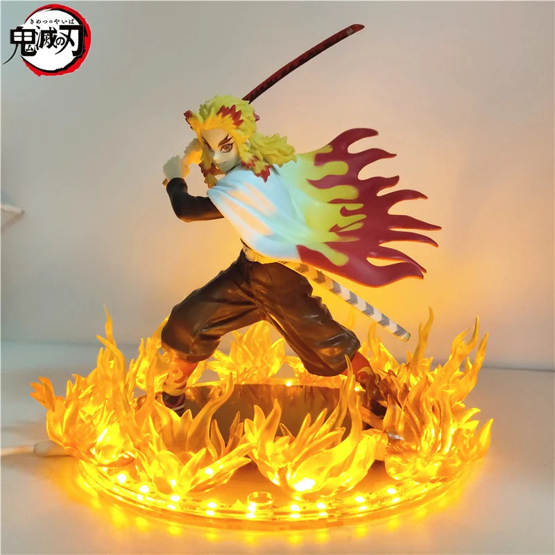 21cm Demon Slayer Figure | Rengoku Kyojuro with LED Fire Effects. Ideal for fans of Kimetsu no Yaiba, this figure adds a spectacular touch to any collection or play space. 