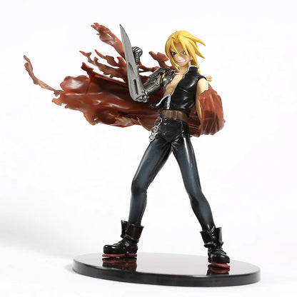 Figura Alquimista Fullmetal de 17 cm | Figura detallada de PVC de Edward Elric con piezas intercambiables. Ideal para coleccionistas y fanáticos del anime.