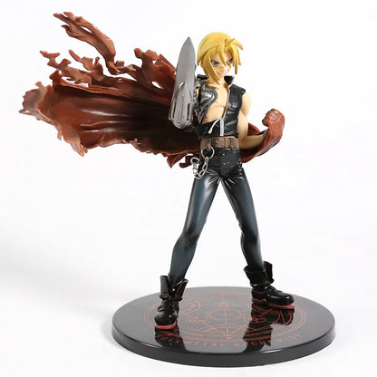 Figura Alquimista Fullmetal de 17 cm | Figura detallada de PVC de Edward Elric con piezas intercambiables. Ideal para coleccionistas y fanáticos del anime.