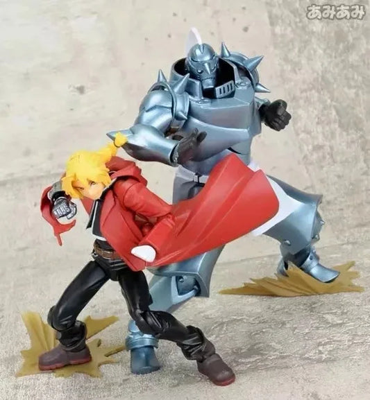 Figuras de Alquimista Fullmetal de 16 cm | Figuras articuladas con partes intercambiables de Edward y Alphonse Elric. Modelos detallados perfectos para coleccionistas.