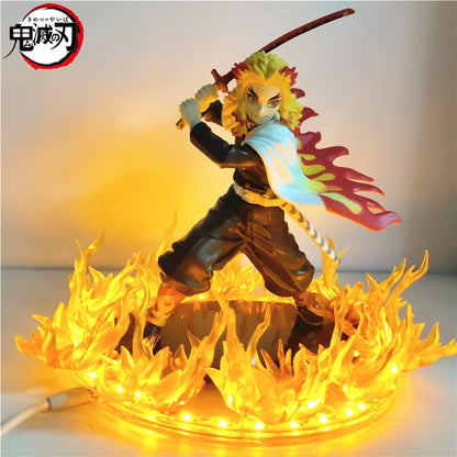 21cm Demon Slayer Figure | Rengoku Kyojuro with LED Fire Effects. Ideal for fans of Kimetsu no Yaiba, this figure adds a spectacular touch to any collection or play space. 