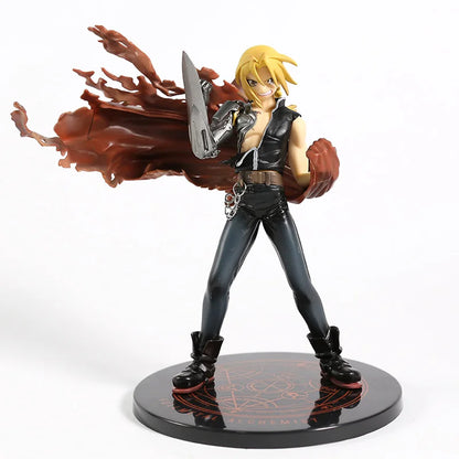 Figura Alquimista Fullmetal de 17 cm | Figura detallada de PVC de Edward Elric con piezas intercambiables. Ideal para coleccionistas y fanáticos del anime.