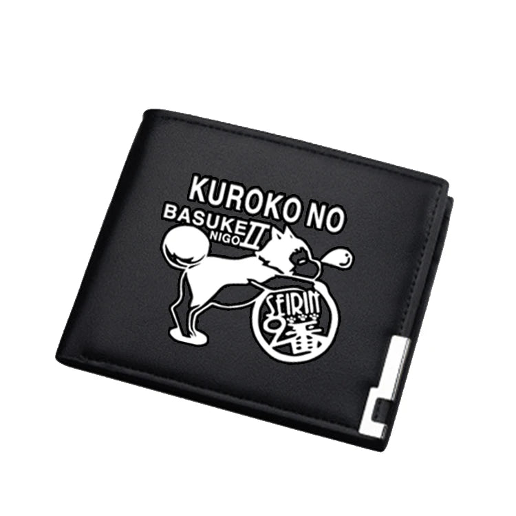 Cartera de baloncesto del anime Kuroko | Cartera corta o larga con diseño inspirado en el anime de baloncesto. Ideal para estudiantes, hombres y mujeres. Portatarjetas de identificación y prácticos compartimentos