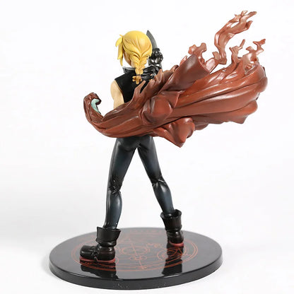 Figura Alquimista Fullmetal de 17 cm | Figura detallada de PVC de Edward Elric con piezas intercambiables. Ideal para coleccionistas y fanáticos del anime.