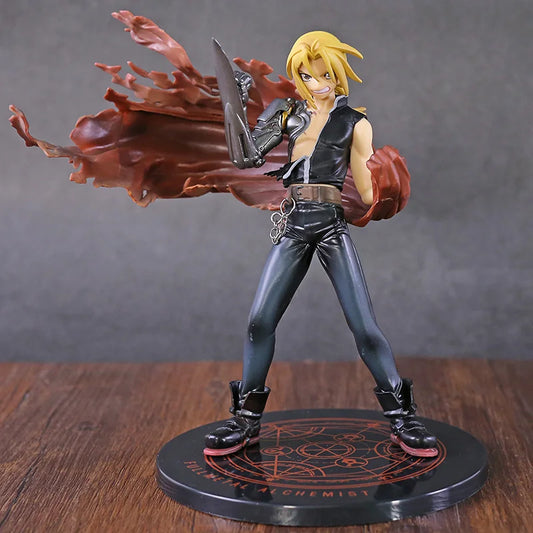 Figura Alquimista Fullmetal de 17 cm | Figura detallada de PVC de Edward Elric con piezas intercambiables. Ideal para coleccionistas y fanáticos del anime.