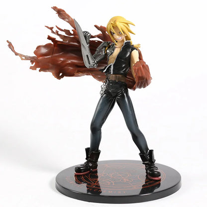 Figura Alquimista Fullmetal de 17 cm | Figura detallada de PVC de Edward Elric con piezas intercambiables. Ideal para coleccionistas y fanáticos del anime.