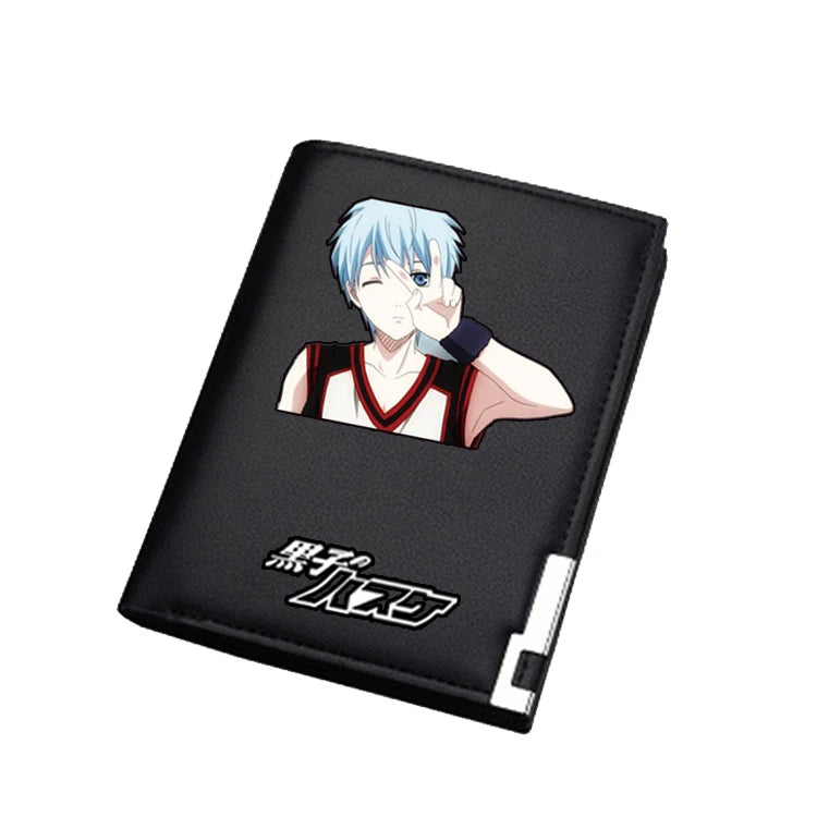 Cartera de baloncesto del anime Kuroko | Cartera corta o larga con diseño inspirado en el anime de baloncesto. Ideal para estudiantes, hombres y mujeres. Portatarjetas de identificación y prácticos compartimentos