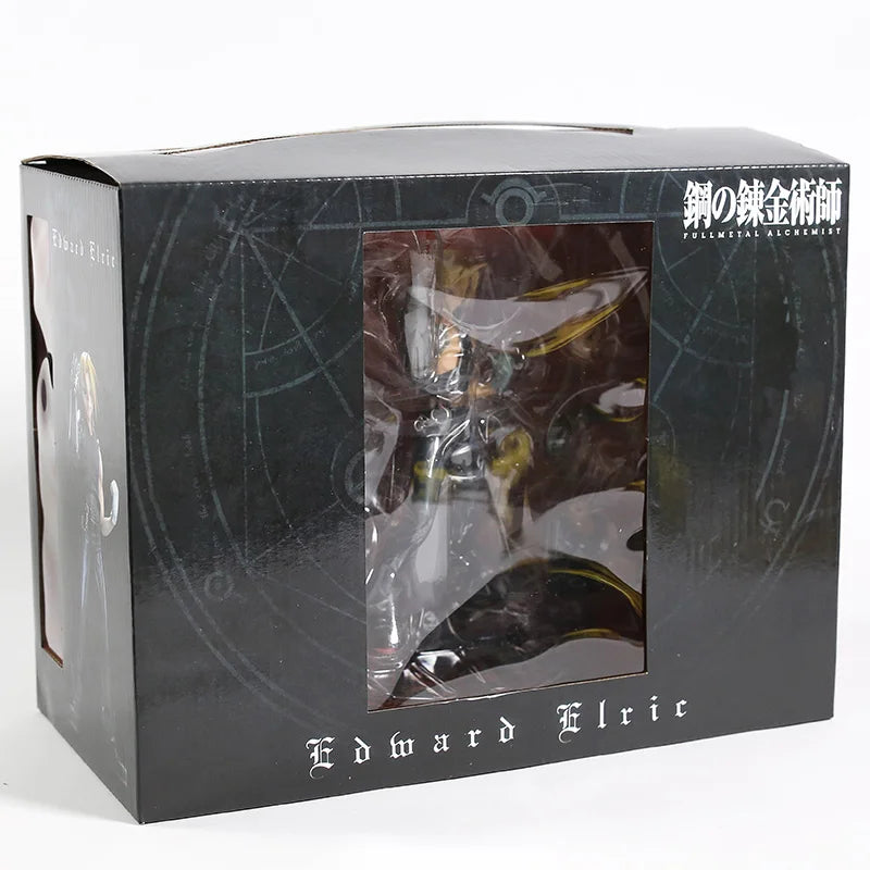 Figura Alquimista Fullmetal de 17 cm | Figura detallada de PVC de Edward Elric con piezas intercambiables. Ideal para coleccionistas y fanáticos del anime.