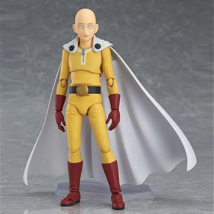 16cm Figma 310 ONE PUNCH MAN Figure | Saitama (One Punch Man) PVC figure, articulated model with interchangeable parts. A detailed collectible, ideal for anime fans and collectors