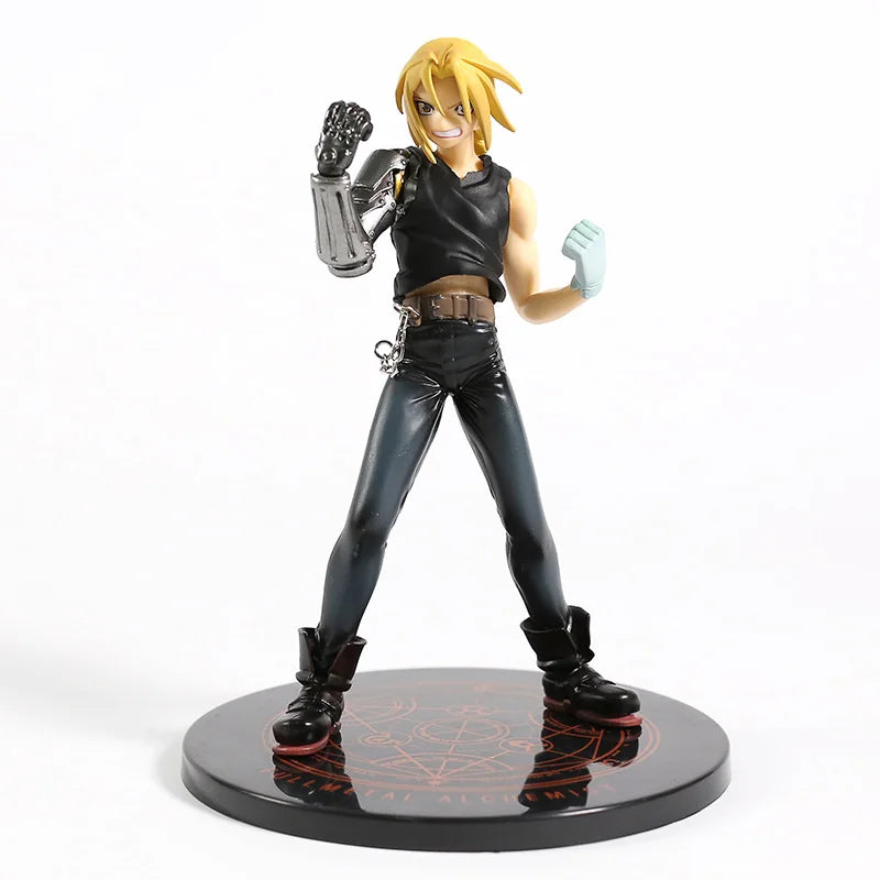 Figura Alquimista Fullmetal de 17 cm | Figura detallada de PVC de Edward Elric con piezas intercambiables. Ideal para coleccionistas y fanáticos del anime.