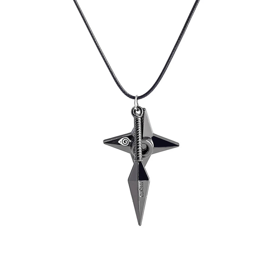 Collier avec pendentif Naruto | Collier avec des pendentifs inspirés de l'univers de Naruto, en métal allié. Parfait pour le cosplay ou comme accessoire pour les fans de Naruto