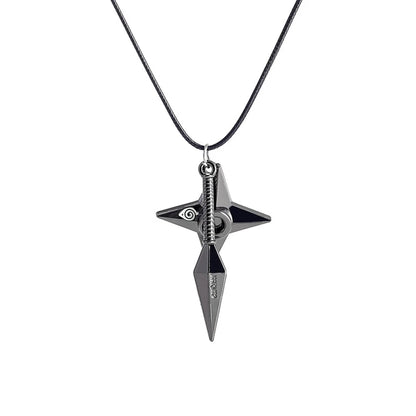 Collier avec pendentif Naruto | Collier avec des pendentifs inspirés de l'univers de Naruto, en métal allié. Parfait pour le cosplay ou comme accessoire pour les fans de Naruto