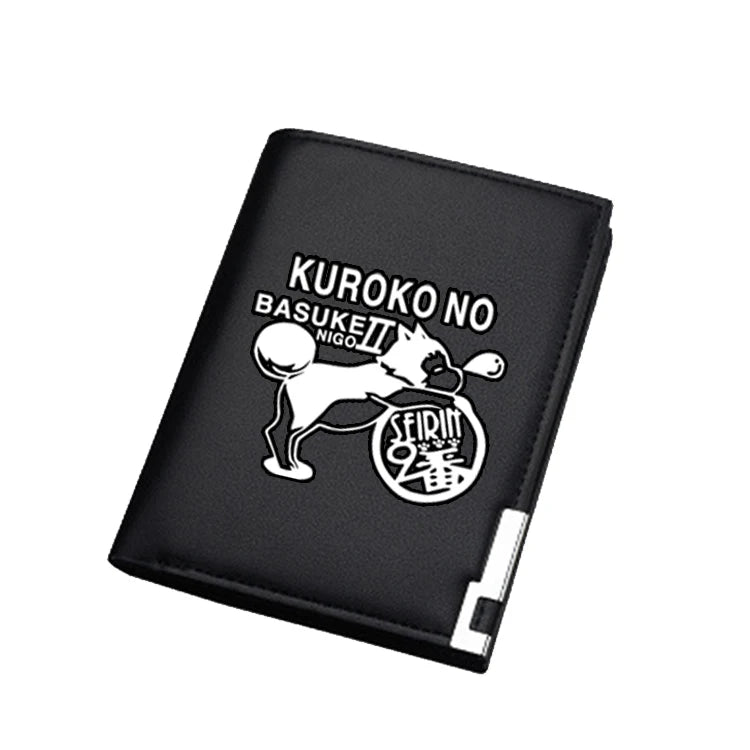 Cartera de baloncesto del anime Kuroko | Cartera corta o larga con diseño inspirado en el anime de baloncesto. Ideal para estudiantes, hombres y mujeres. Portatarjetas de identificación y prácticos compartimentos