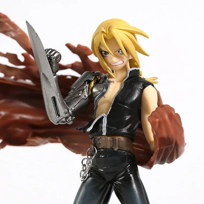 Figura Alquimista Fullmetal de 17 cm | Figura detallada de PVC de Edward Elric con piezas intercambiables. Ideal para coleccionistas y fanáticos del anime.