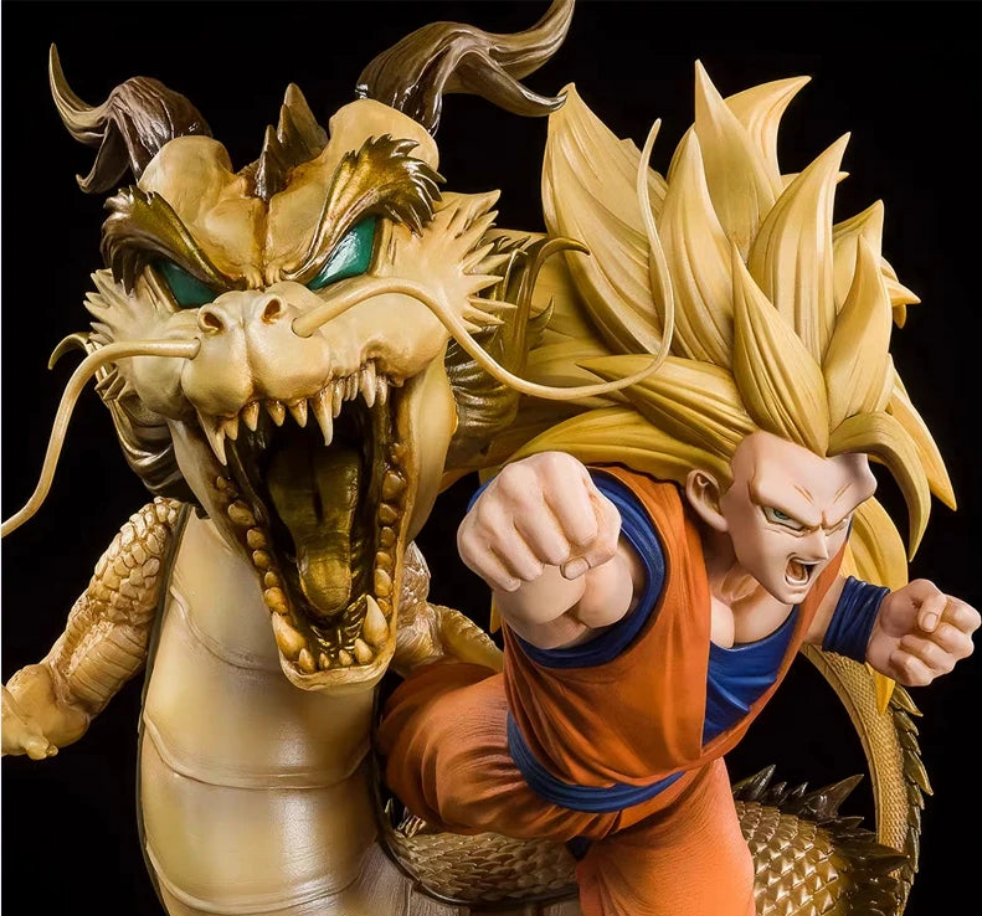 Figura de acción Dragon Ball de 20 cm | Goku Super Saiyan 3 Puño de Dragón. Modelo de coleccionista, ideal para fans y coleccionistas de Son Goku. 