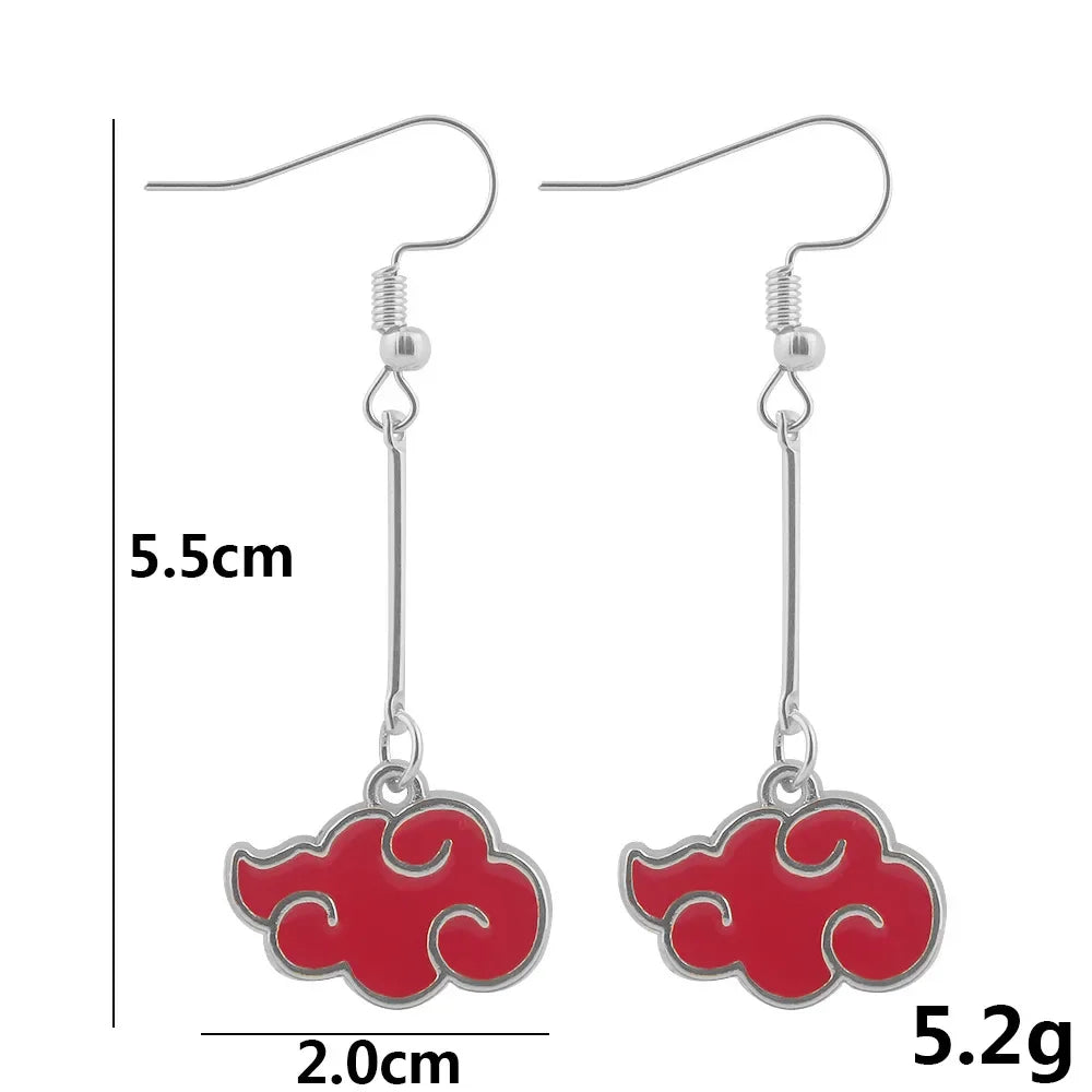 Boucles d'oreilles pendantes Naruto Sharingan Akatsuki, accessoires de cosplay, parfaites pour fêtes, cadeau pour hommes et femmes