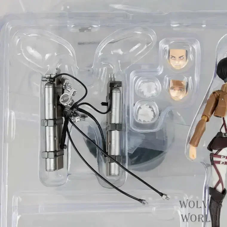 19cm Figurines d'action Attack on Titan | Figurines d'Eren Jaeger, Mikasa Ackerman et Levi Ackerman de Attack on Titan, parfaites pour la collection et comme cadeau pour les fans de la série