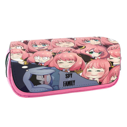 Trousse SPY×FAMILY | Grande trousse inspirée de Spy x Family, parfaite pour les fournitures scolaires et le maquillage. Conçue pour les étudiantes et les fans de l'anime, cette trousse kawaii est un excellent cadeau pratique et stylé