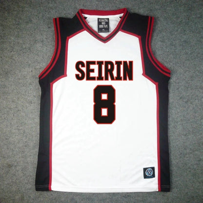 Ensemble Maillot et Short Kuroko no Basket Seirin | Uniforme de basket Seirin inspiré de l'équipe du duo iconique Kuroko Tetsuya (#11) et Kagami Taiga (#10). Ensemble comprenant un t-shirt et un short. Idéal pour le cosplay ou le sport