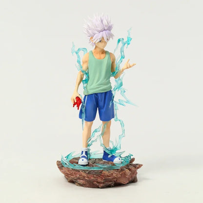 22cm Figurine Hunter X Hunter | Cette figurine de Killua Zoldyck, personnage emblématique de l'anime Hunter x Hunter, est un modèle de collection détaillé et parfait pour les fans