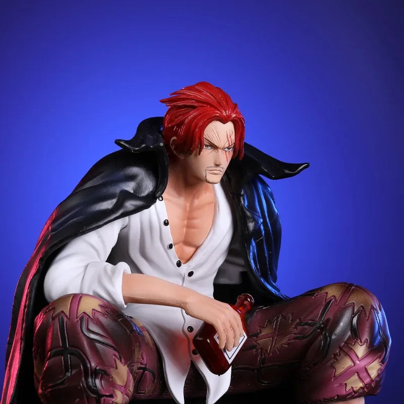 17cm Figurine One Piece | Figurine représentant Shanks le Roux, le célèbre Yonko. Parfaite pour les fans et collectionneurs, cette figurine est idéale pour décorer et enrichir toute collection d’anime