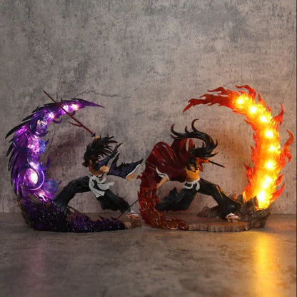 Figura Demon Slayer de 23 cm | Figura que representa a Kokushibo y Yoriichi en acción con efectos de luz. Un regalo ideal para coleccionistas y fans de Kimetsu no Yaiba 