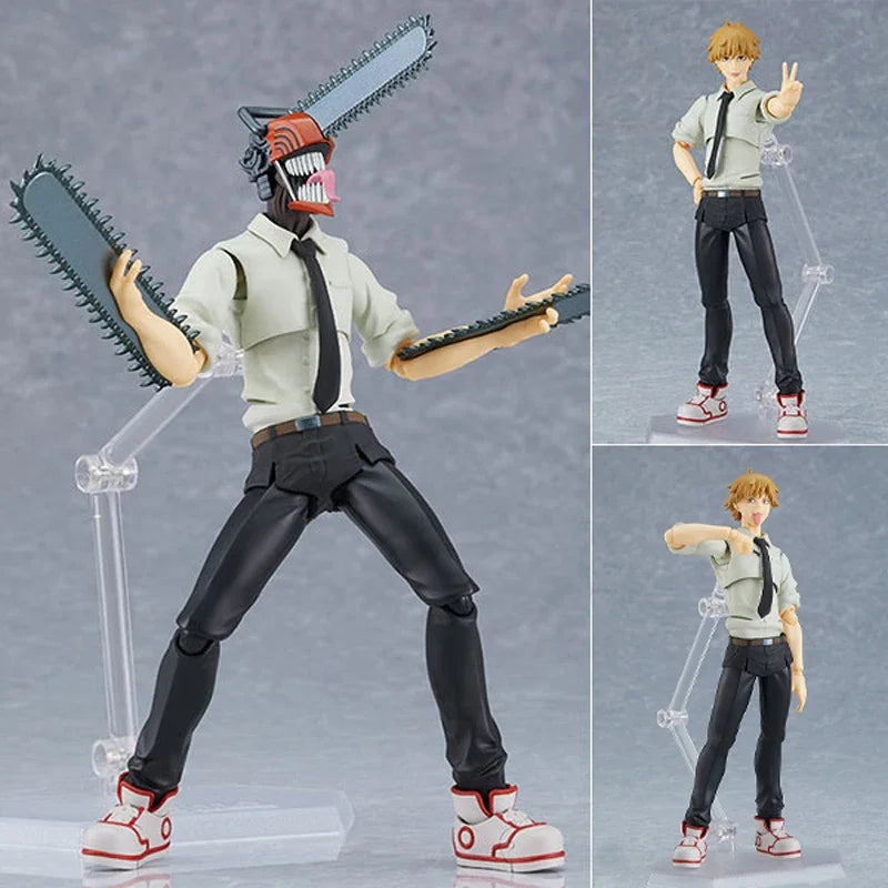 17cm Figurine Figma #586 Chainsaw Man | Figurine Denji avec Pochita, modèle articulé de haute qualité, comprenant accessoires et détails précis. Idéal pour les fans et collectionneurs. Parfait comme jouet, décoration ou cadeau