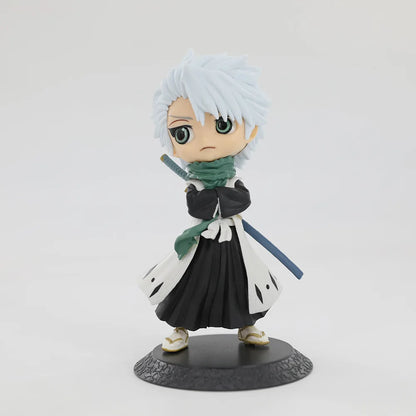 Figura Q de 15cm versión BLEACH | Descubre estas figuras que representan a Ichigo Kurosaki y al Capitán Hitsugaya Toshiro. Ideal para coleccionistas y fanáticos, este modelo detallado es un excelente regalo para niños o entusiastas del anime. 