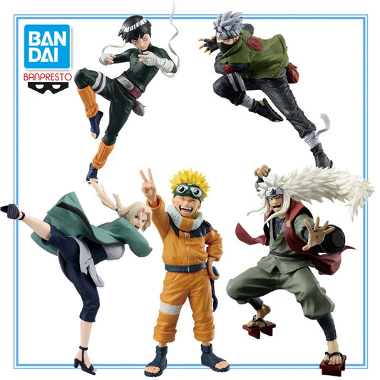 13-18cm Banpresto Colosseum Naruto Figures | PVC models of Tsunade, Jiraiya, Rock Lee, Kakashi and Naruto. Ideal for collectors and as a gift