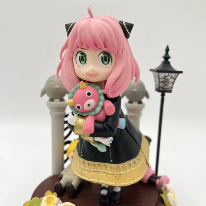 Figura ESPÍA×FAMILIAR de 20cm | Figura que representa a Anya Forger con 2 caras intercambiables, modelo coleccionable Kawaii para fans del anime 