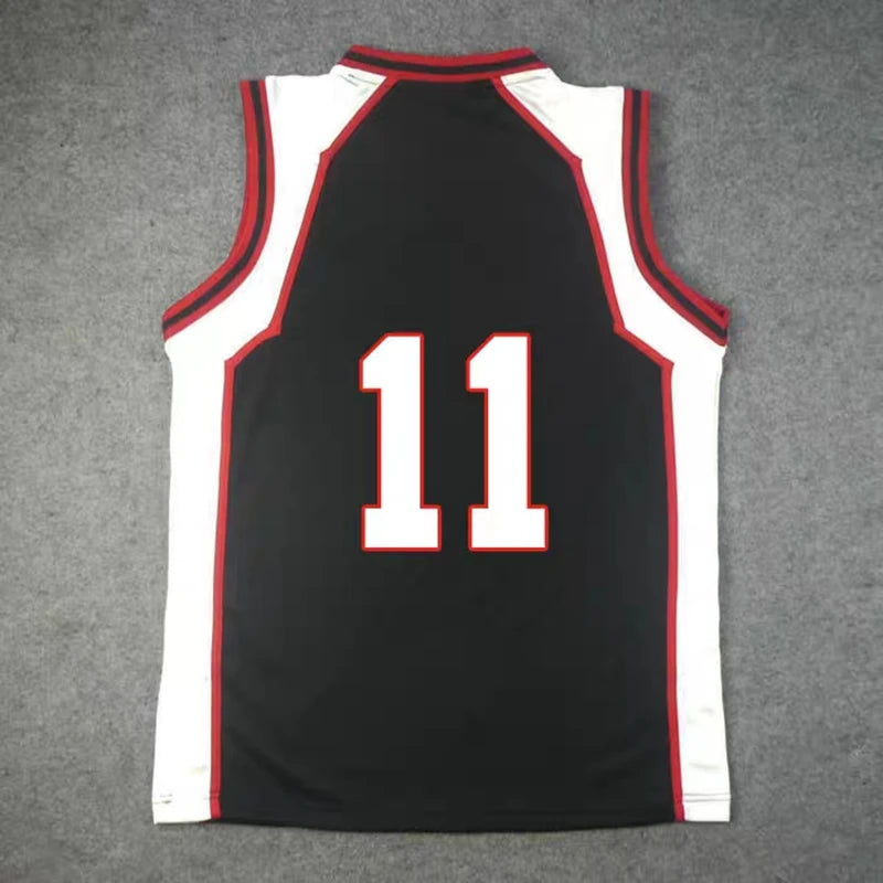 Ensemble Maillot et Short Kuroko no Basket Seirin | Uniforme de basket Seirin inspiré de l'équipe du duo iconique Kuroko Tetsuya (#11) et Kagami Taiga (#10). Ensemble comprenant un t-shirt et un short. Idéal pour le cosplay ou le sport