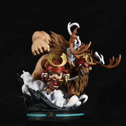 Figura de una pieza de 14 cm | Figurilla que representa a Chopper con su vestimenta del arco de Wano Onigashima. ¡Ideal para fans de One Piece y coleccionistas de objetos kawaii! 