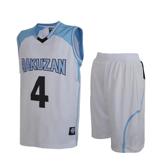 Conjunto deportivo Kuroko no Basket Rakuzan | Uniforme de baloncesto Rakuzan inspirado en el equipo de Akashi Seijuro. Incluye camiseta y pantalón corto. Perfecto para cosplay o deportes.