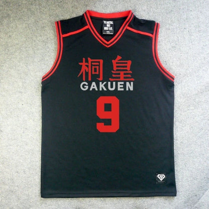 Ensemble Maillot et Short Kuroko's Basket | Uniforme scolaire GAKUEN inspiré de l'équipe d'Aomine Daiki. Ensemble sportswear comprenant un t-shirt et un short de basketball, idéal pour le cosplay, les événements sportifs ou comme cadeau pour les fans