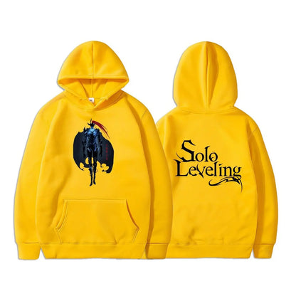 Sudadera de nivelación en solitario ? Sudadera con capucha de lana de otoño con estampado gráfico de Sung Jin-Woo. Estilo oversize, streetwear Harajuku, unisex, ideal para fans del manga y el anime.