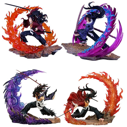 Figura Demon Slayer de 23 cm | Figura que representa a Kokushibo y Yoriichi en acción con efectos de luz. Un regalo ideal para coleccionistas y fans de Kimetsu no Yaiba 