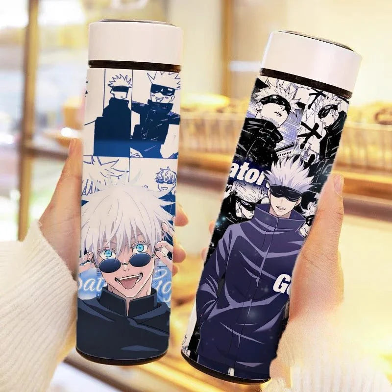 500ml Thermos Isotherme pour les fans de Jujutsu Kaisen, découvrez ce thermos isotherme inspiré conçu avec une grande capacité pour garder vos boissons à température idéale tout en affichant un design de votre personnage préféré