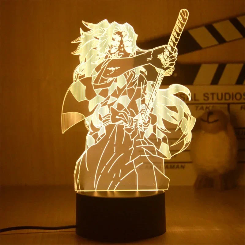 Lampe de Nuit 3D LED DEMON SLAYER | Lampe 3D LED représentant les personnages de Kimetsu no Yaiba parfaite pour illuminer une chambre avec une touche anime. Cette lampe est idéale comme décoration ou comme cadeau pour les enfants et les fans de l'anime