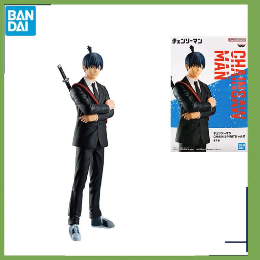 16cm Figurine Originale Bandai (CHAIN SPIRITS Vol.2) Chainsaw Man | Modèle d'action en PVC de Hayakawa Aki, parfait pour les collectionneurs et comme cadeau