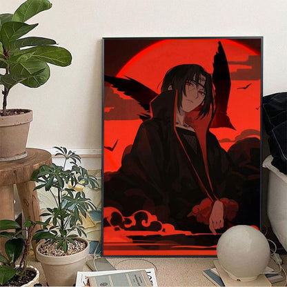 Poster sans cadre Uchiha Itachi impression sur papier, décoration murale pour salon, chambre, entrée, bar ou café