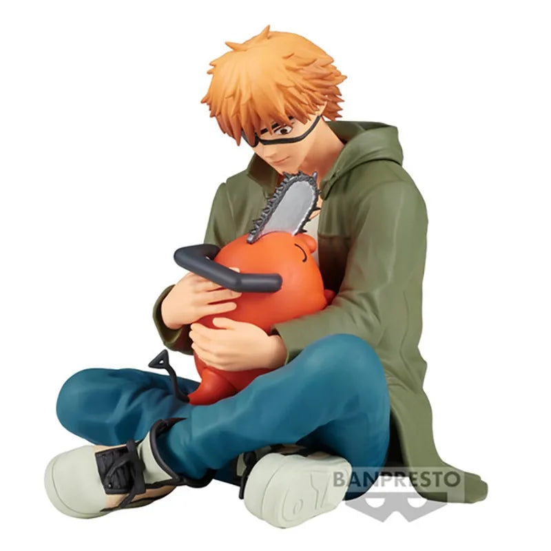 12cm Figurine Bandai Banpresto (Break Time Collection Vol. 1) Chainsaw Man | Modèle d'action de Denji & Pochita, parfait comme cadeau pour les collectionneurs et fans d'anime