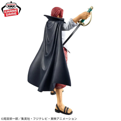 17cm Figurine BANDAI DXF THE Grandline One Piece | Figurine Bandai Banpresto DXF THE Grandline Men représentant Shanks le roux. Modèle en PVC détaillé, parfait pour les collections et les fans de One Piece