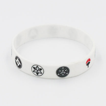 Bracelet en silicone Naruto avec embnlème Uchiha et Sharingan, accessoire tendance, idéal comme cadeau