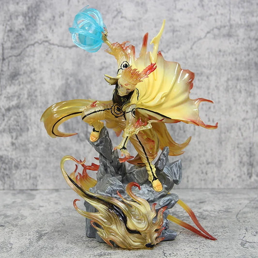 27cm Figurine Naruto | Figurine détaillée de Naruto en pleine action avec le Rasengan. Parfaite pour la décoration de chambre ou comme cadeau d'anniversaire pour les fans de la série