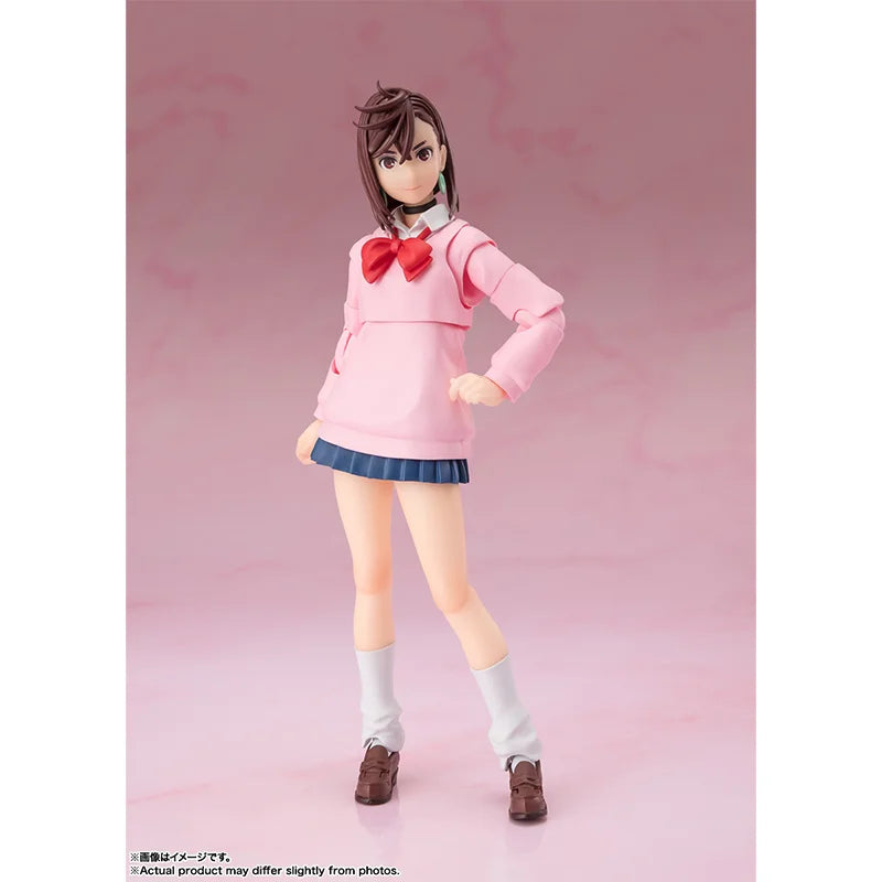 17cm Figurines BANDAI SHF DAN DA DAN | Figurines articulées de Okarun et Momo issues de l'animation TV Dan Da Dan. Modèles détaillés de la gamme S.H.Figuarts, parfaits pour les collections et les fans d'anime