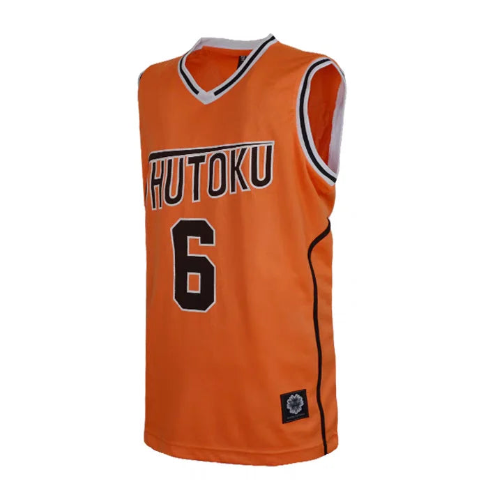 Cosplay de baloncesto del anime Kuroko | Uniforme escolar Shutoku: conjunto de camiseta número 6 de Midorima Shintaro. Incluye camiseta deportiva y pantalón corto. Ideal para cosplay, fanáticos del anime o actividades deportivas.