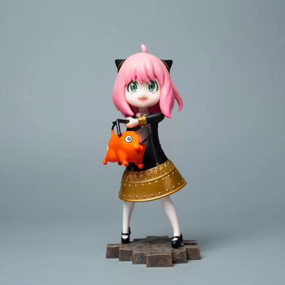 10-18cm Figurine SPY×FAMILY | Figurines collector en édition limitée représentant Anya Forger en tenue de cosplay des personnages de Chainsaw Man et One Piece. Ces figurines adorables et uniques sont parfaites pour les collectionneurs et les fans d'anime