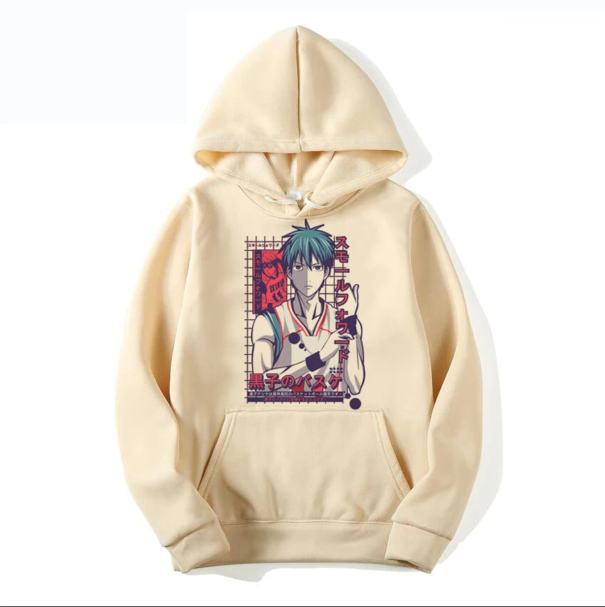 Sweat à capuche Kuroko no Basket | Style streetwear graphique Y2K, inspiré de la mode Kpop. Confortable, esthétique et idéal pour hommes/femmes et fans d'anime